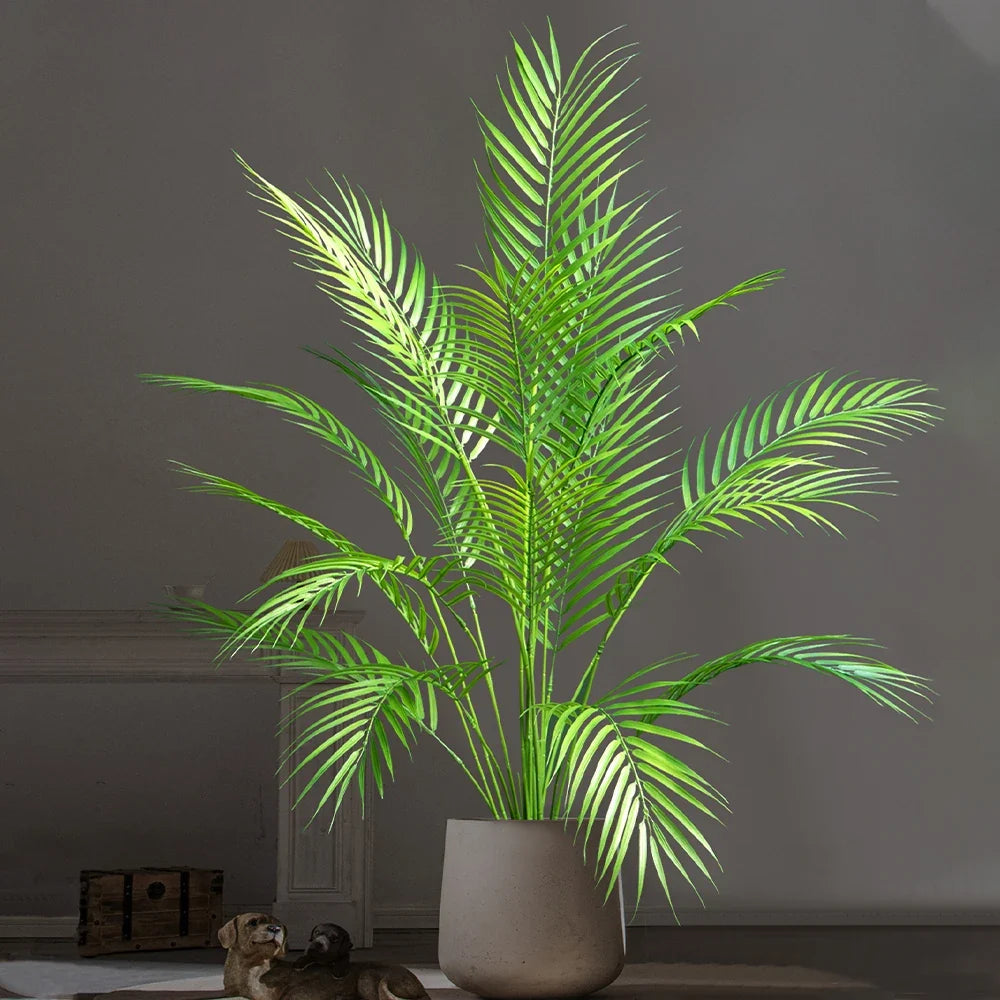 Kunstplant Areca Palm 50-88cm Tropisch Kunststof Woonkamer Kantoor Tuin Nep Palmboom Grote Kunstboom Binnen Buiten
