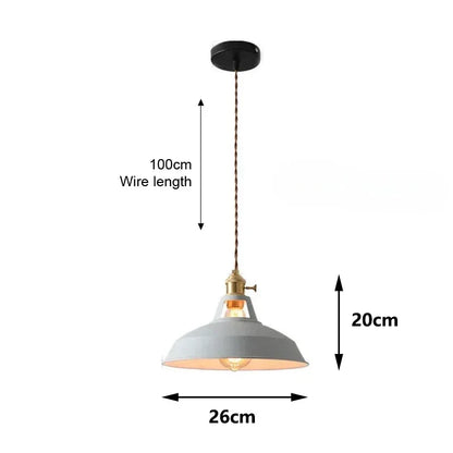 Aluminium hanglamp met E27 fitting in 8 moderne kleuren