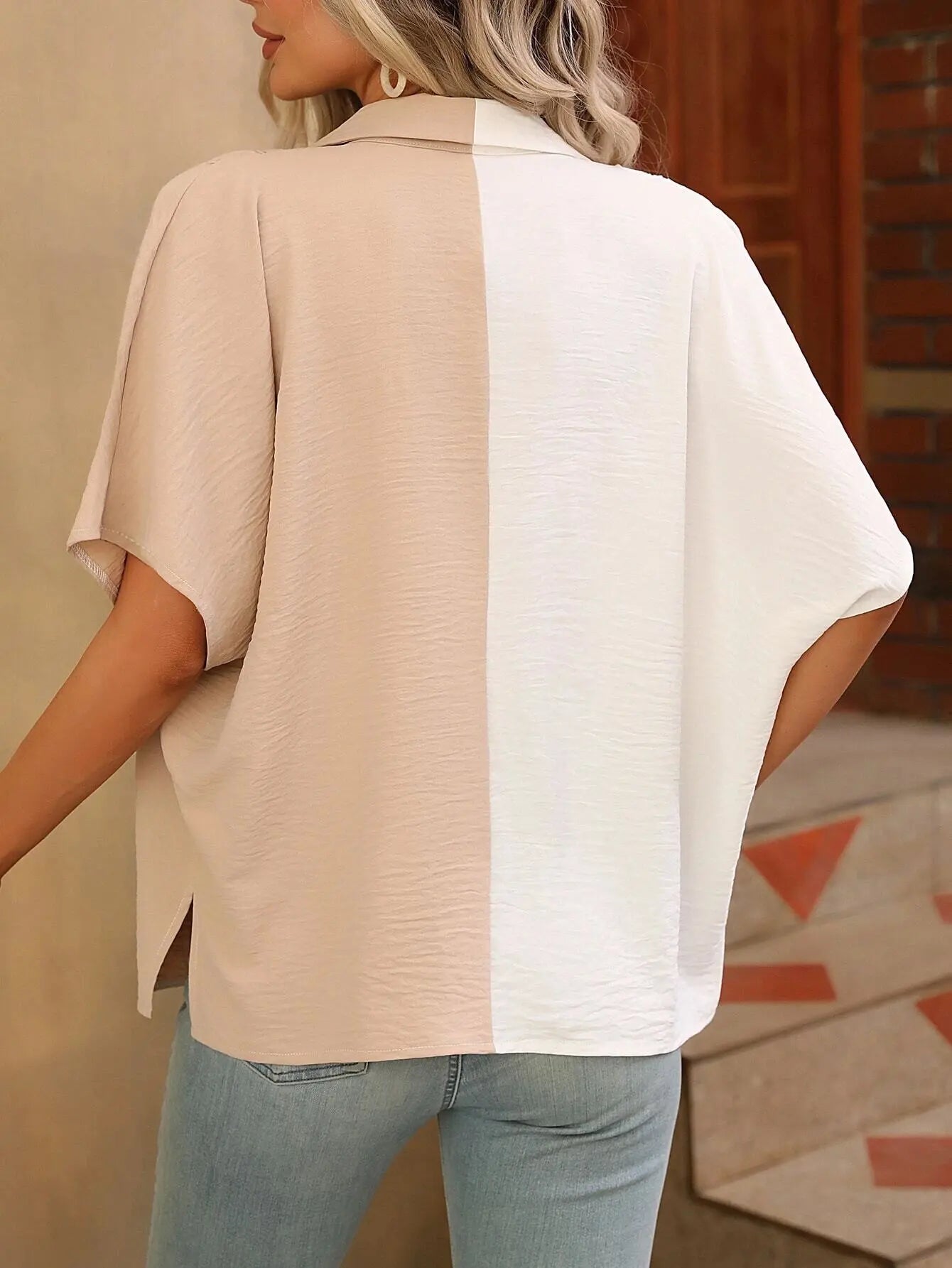 Vrouwen Blouse Korte Mouwen Knopen Sluiting Zomer