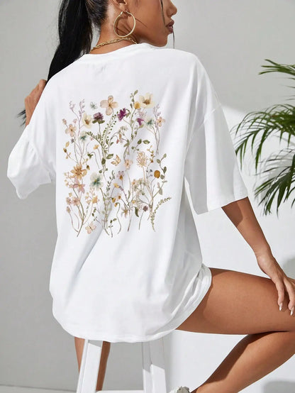 Lente T-Shirt met Bloemenprint Zomerse Look - StudioMarella