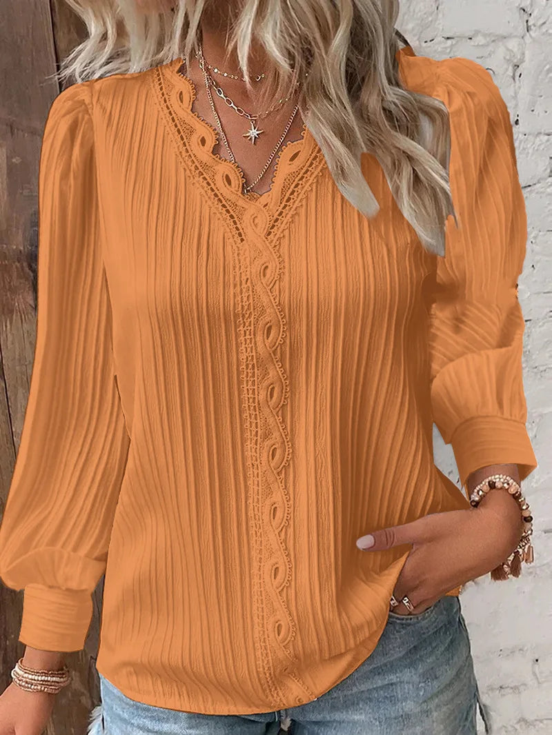 Dames Blouse Elegant Met Vrouwelijke Pasvorm