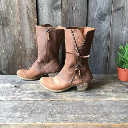 Dameslaarzen Comfortabele Herfst Stijl Laarzen met Hak