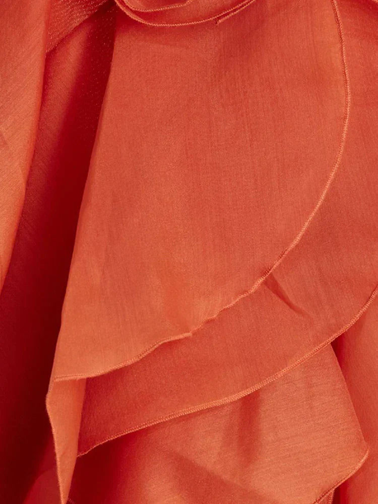 Cataleya Maxi Jurk met Ruches en Lagen Zomerjurk Vrouw