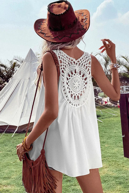 Mouwloze Zomerjurk Boho Stijl Vrouw