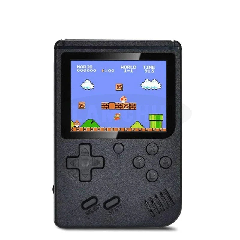 Retro Handheld Spelcomputer met 400 Klassieke Games – Oplaadbaar met TV-Aansluiting – 3 Inch Scherm – Zwart, Wit, Rood, Blauw, Geel