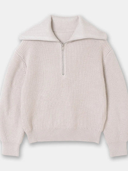 Dames Trui Wijd Met Turtleneck En Gestreepte Details