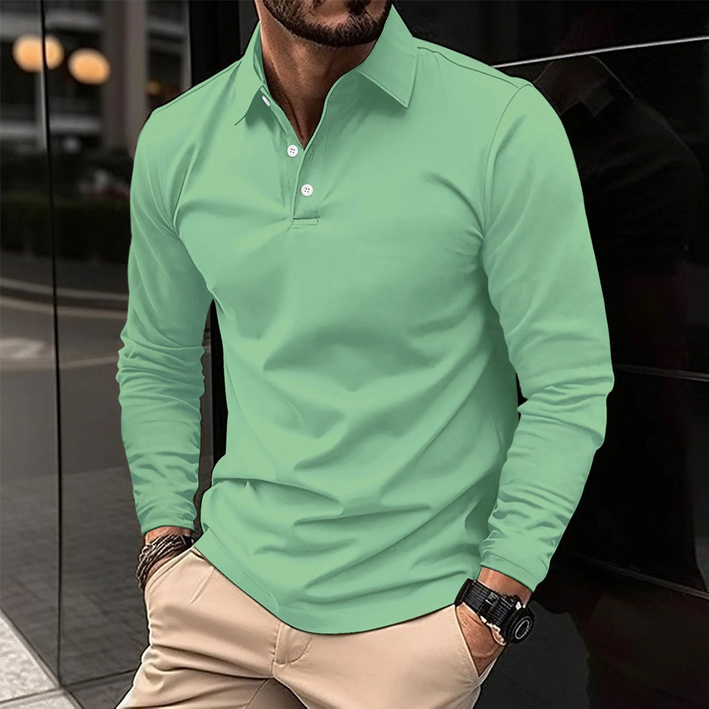 Mannen Polo Shirt Klassiek Wolfgang Wit Blauw