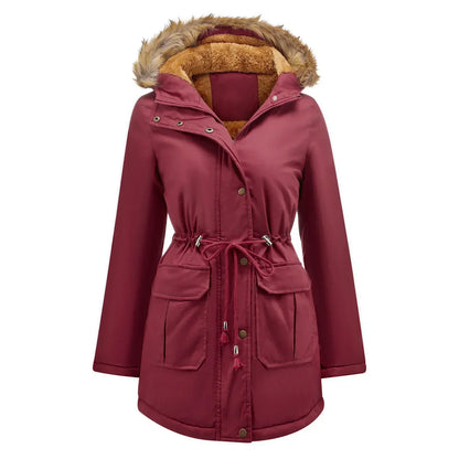 Waterdichte Parka Lange Warmte Kunstbont Jas