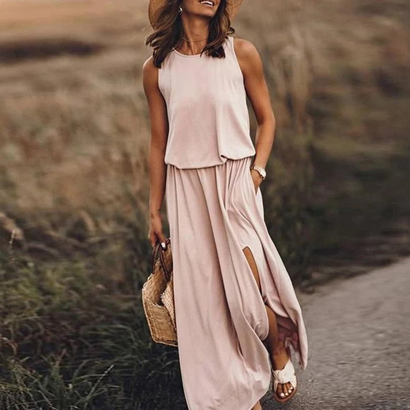 Zomerjurk Lange Jurk Vrouwelijk Elegante Stijl - StudioMarella