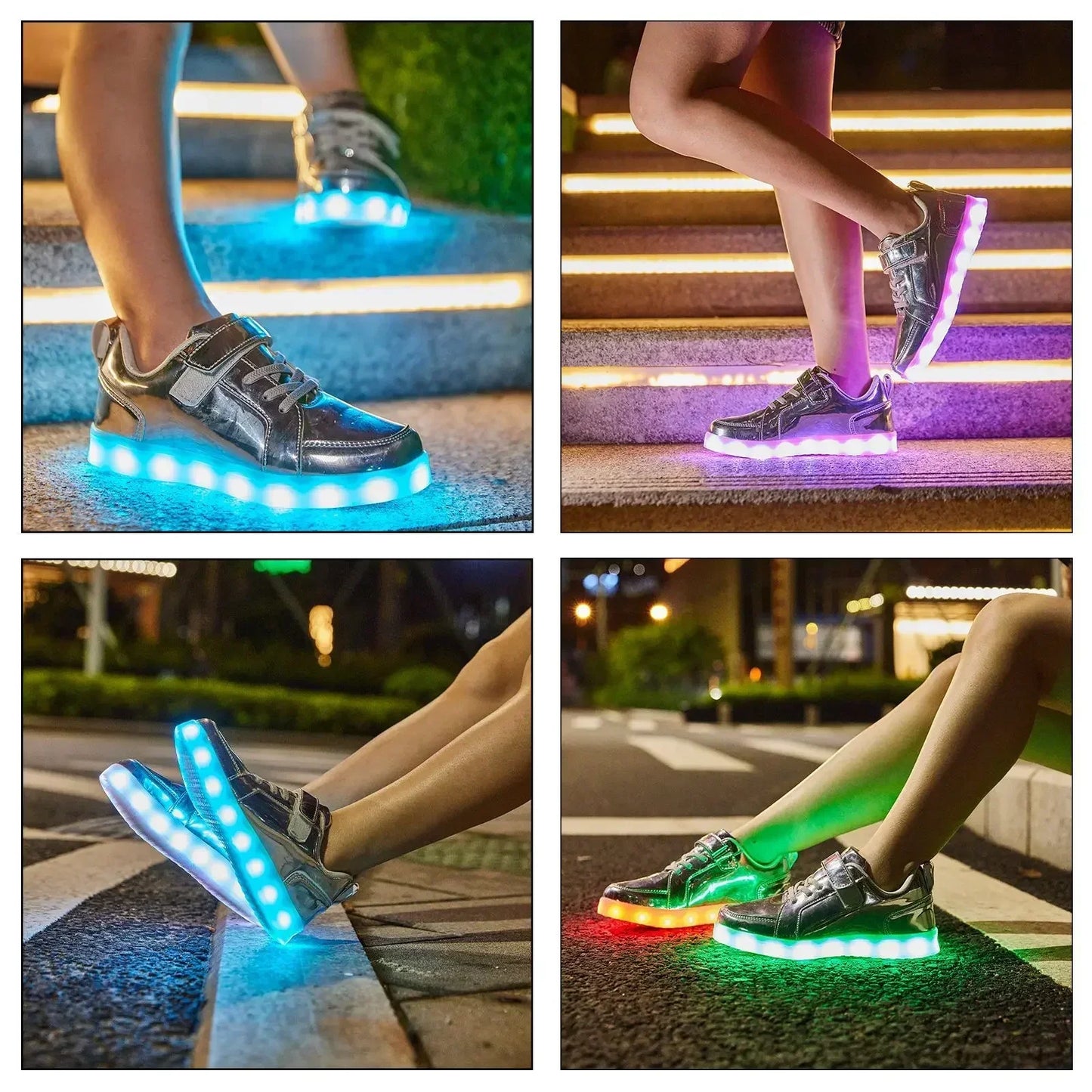 LED Kinderschoenen Sneakers Synthetisch Rubber Roze Met Licht Speelgoed Schoenen Klittenband Verlichting Kinderen