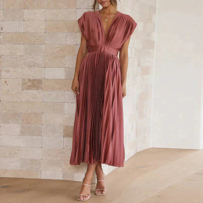 Elegante Plooirok voor Vrouw Jurk met Plooien