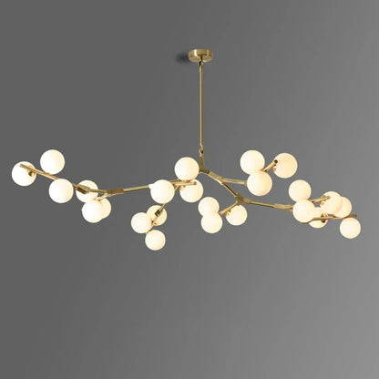 Hanglamp Takkenstructuur Mat Glas Goud Zwart G4 LED Woonkamer Eetkamer Scandinavisch Modern 12 18 24 Bollen