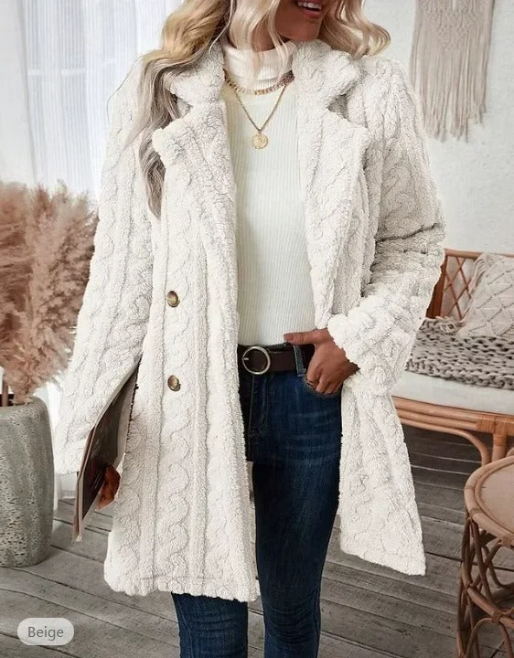 Lange Jas met Kraag en Mouwen Casual Stijl - StudioMarella