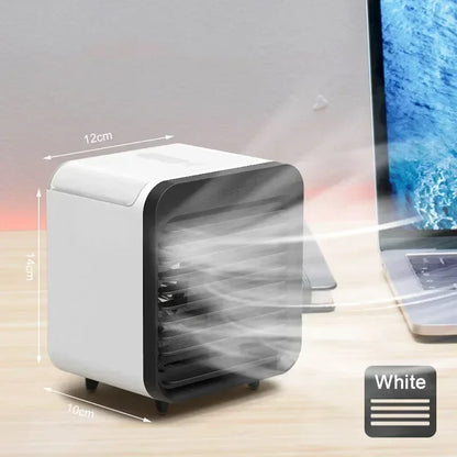 Draagbare Koelventilator USB Mini Luchtbevochtiger Bureaukoeler Mistverstuiver voor Kantoor Thuis