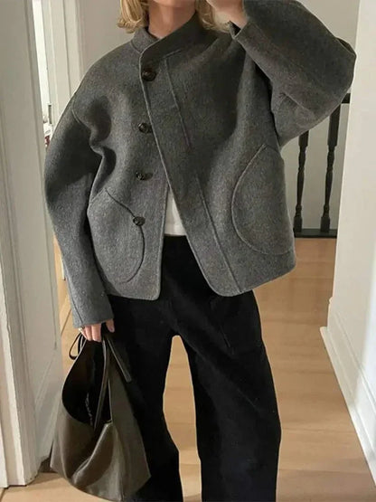 Oversized Woljas Grote Zakken Asymmetrische Sluiting