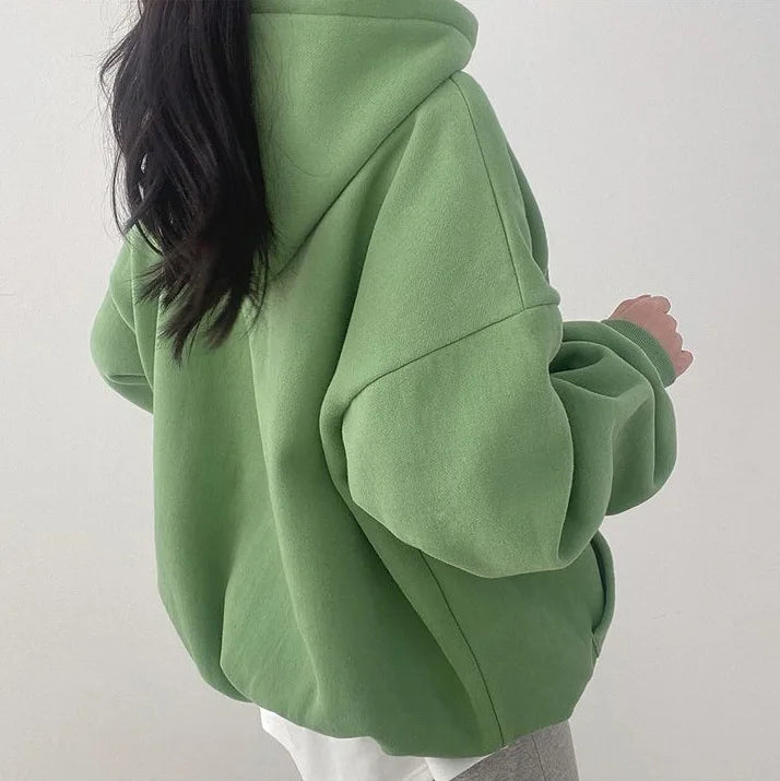 Dames Hoodie Oversized Comfortabel Casual Met Borduursel