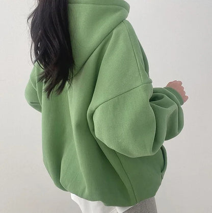 Dames Hoodie Oversized Comfortabel Casual Met Borduursel