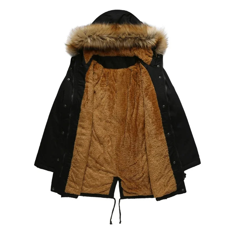 Waterdichte Parka Lange Warmte Kunstbont Jas
