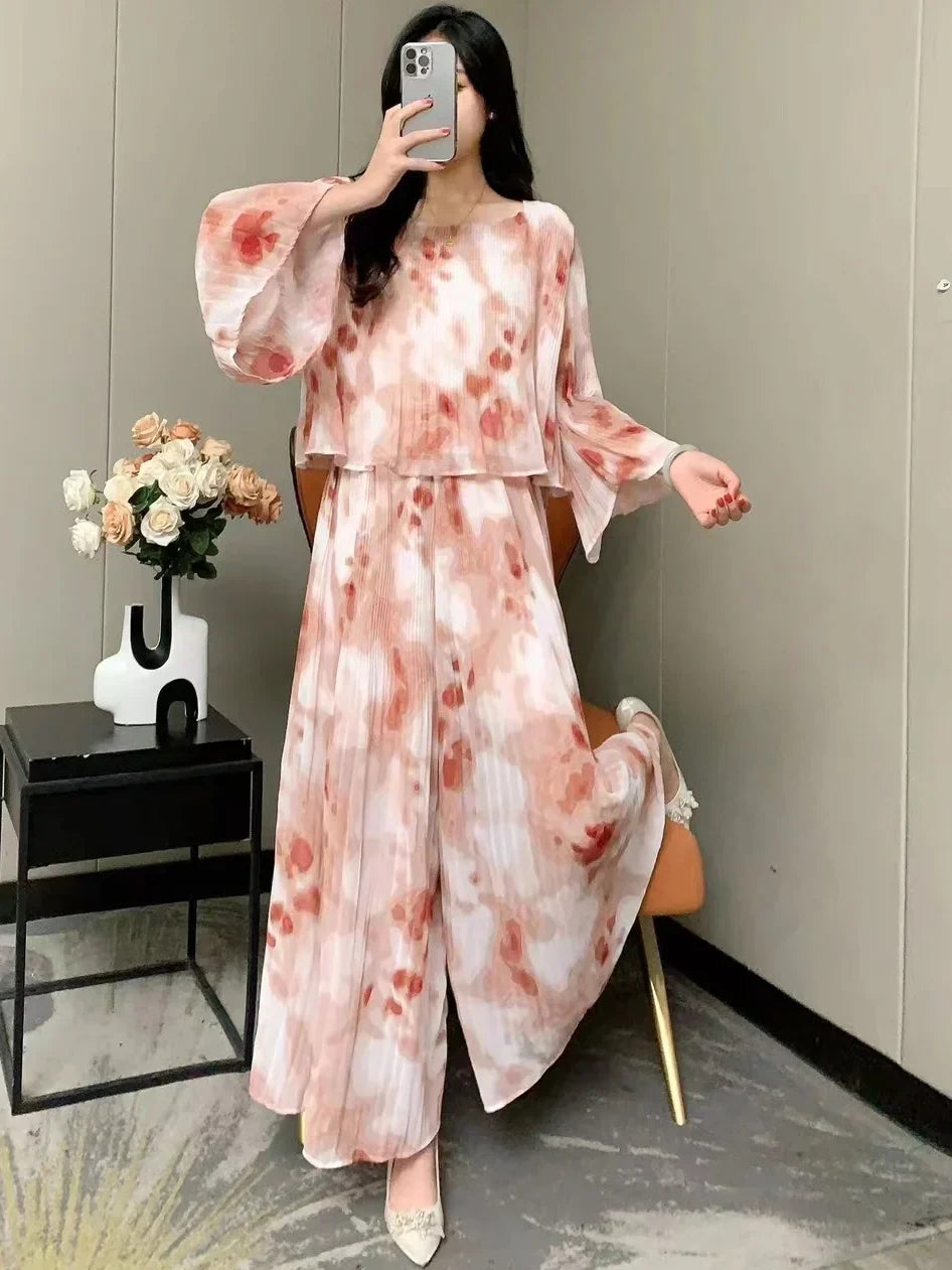 Kleurrijke Tie Dye Set Zomer Jurk Broek