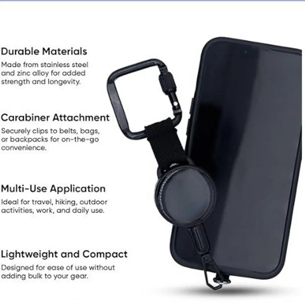 Intrekbare Telefoonhouder met Diefstalbeveiliging en Riemclip voor Actieve Levensstijl
