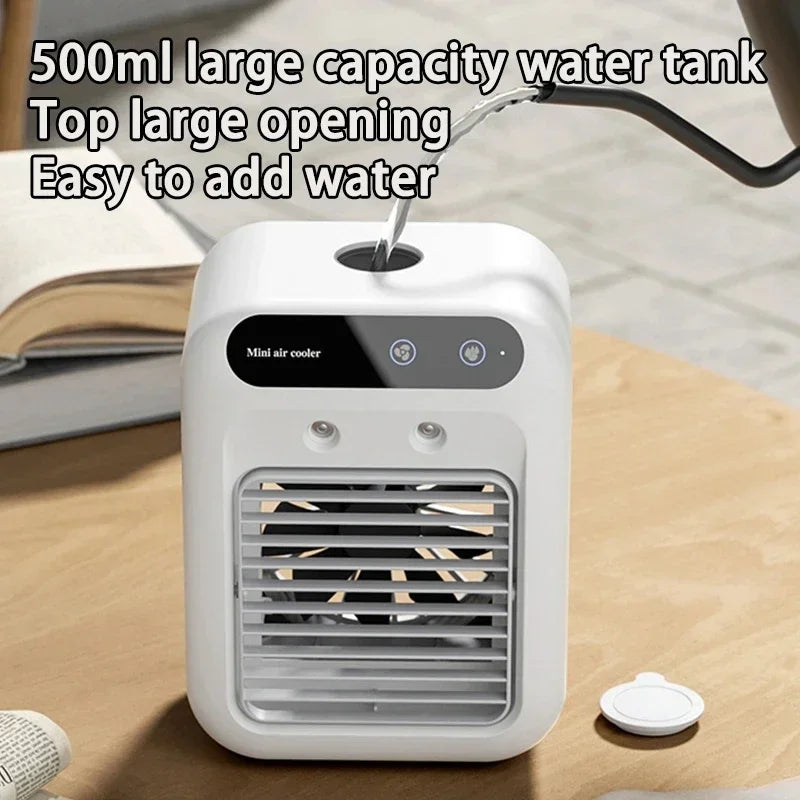 Compacte Mobiele Waterkoeler met USB Ventilator voor Bureau en Kantoor