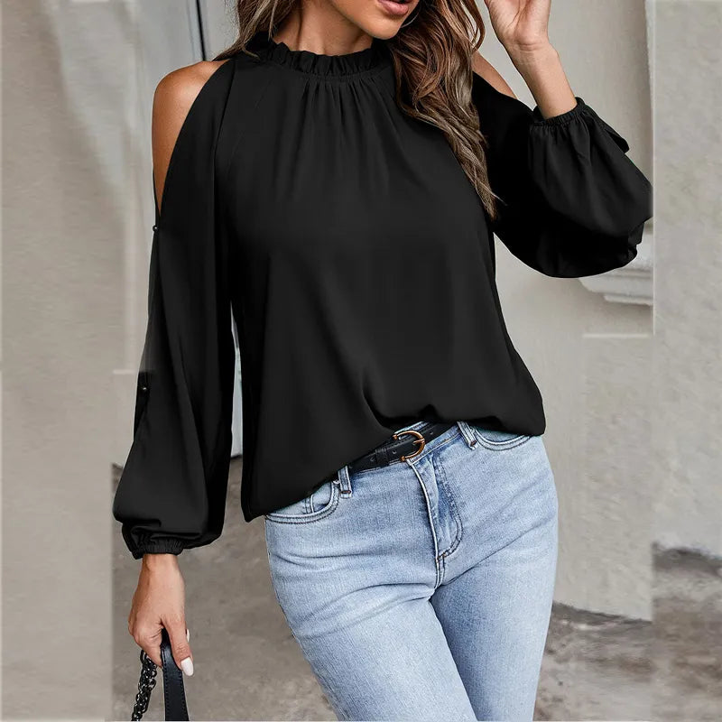 Dames Top Met Lange Mouwen Stijlvolle Look