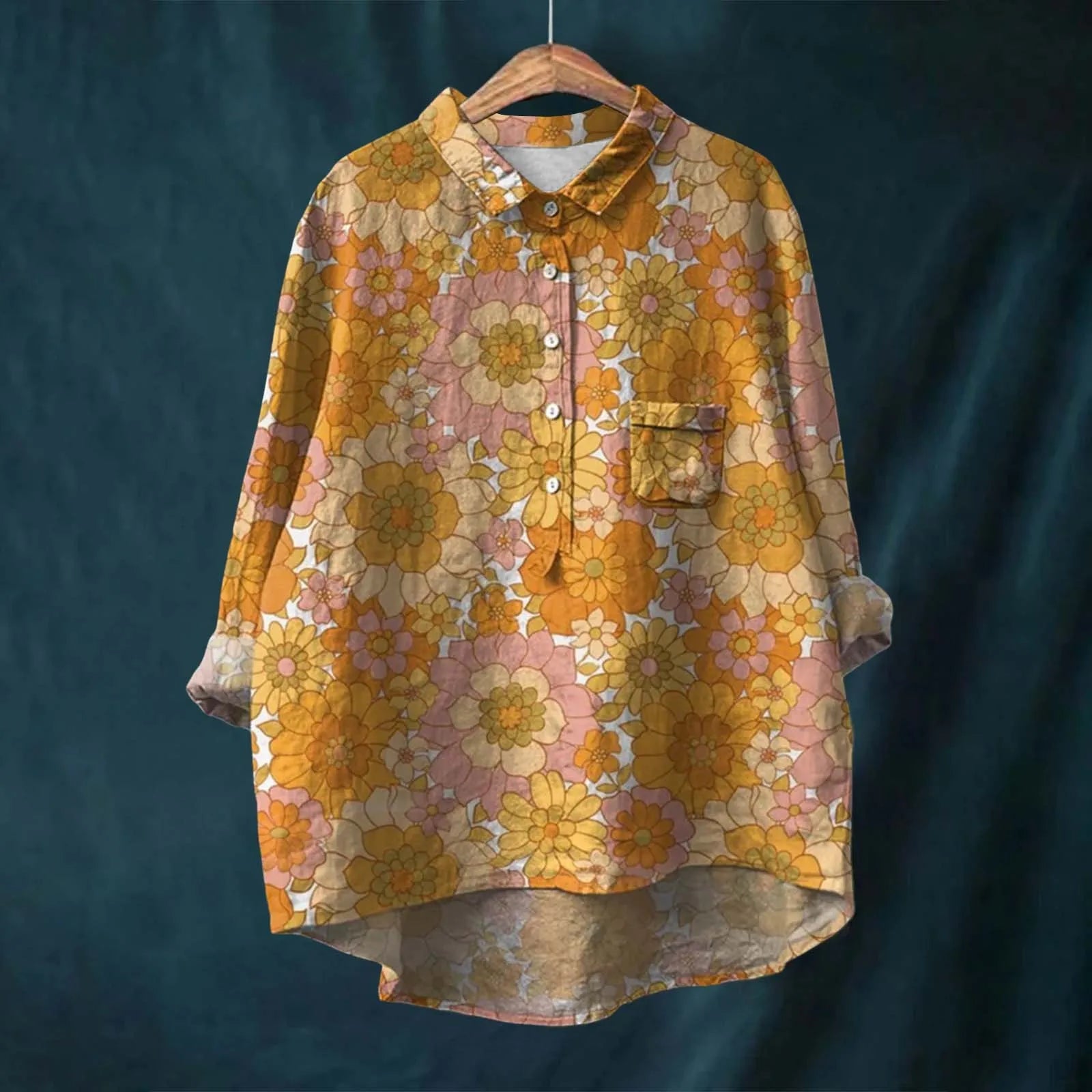 Bloemen Blouse Lange Mouwen voor Vrouw - StudioMarella