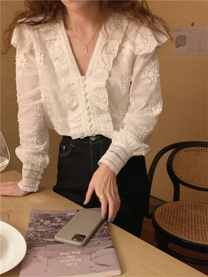 Vrouwelijke Blouse met Chic Mouw