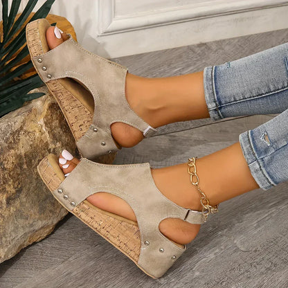 Dames Zomerschoenen Sleehakken Comfortabele Hakken
