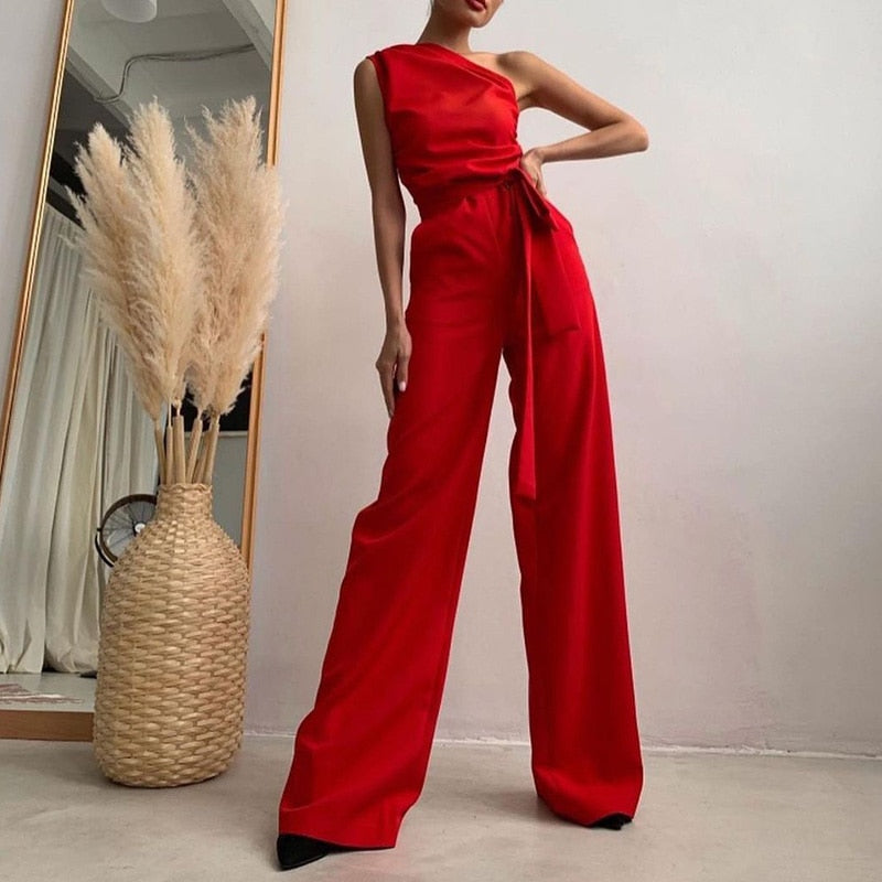 Jumpsuit Zomerjurk Elegante Eénspaarige Jurk