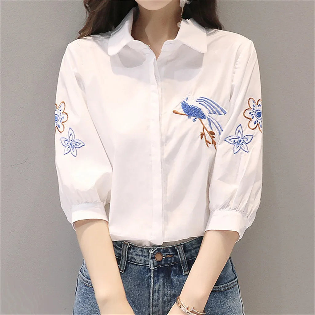 Vrouwelijke Elegante Blouse Met Kanten Details - StudioMarella
