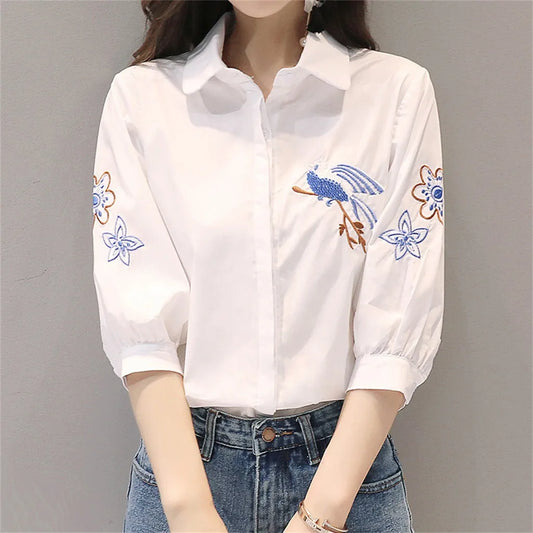 Vrouwelijke Elegante Blouse Met Kanten Details - StudioMarella