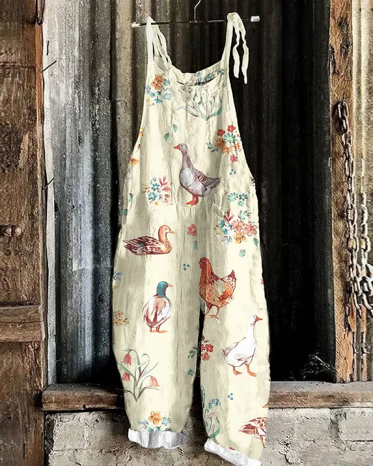 Boerenstijl Jumpsuit Landelijke Stijl