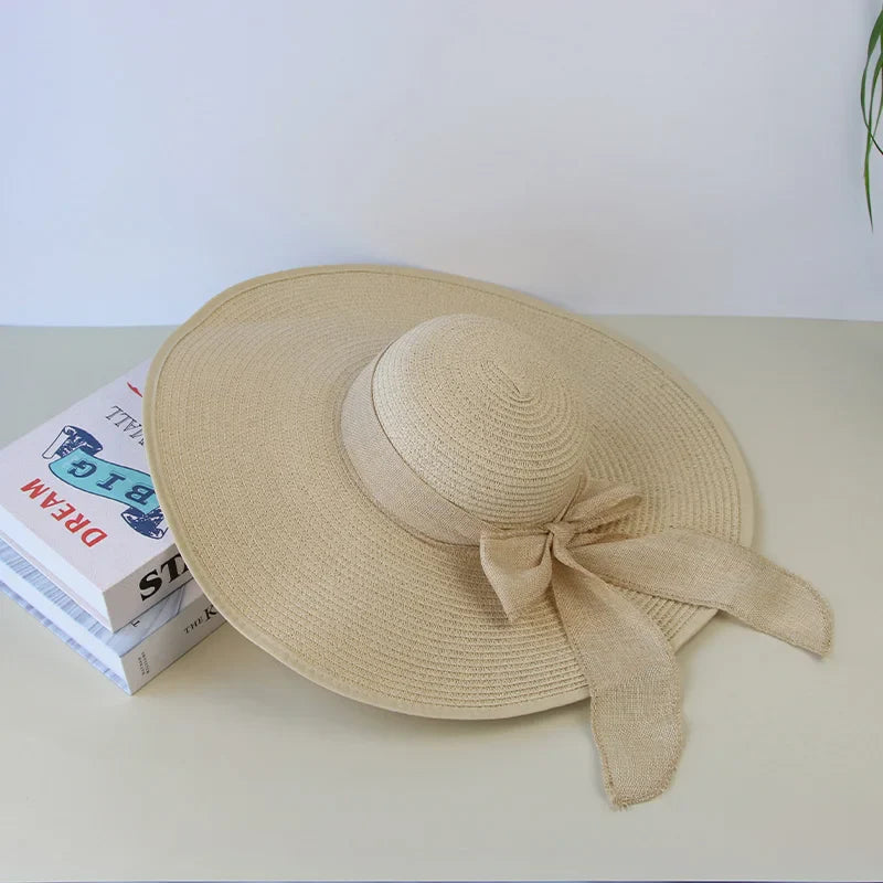Vrouwen Panama Hoed met Bloem Elegante Zomerhoed