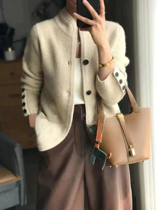 Damesjas Kasjmier Wol Luxe Warme Jas voor Vrouw - StudioMarella