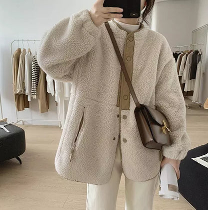 Dames Leren Look Jas Oversized Aruna Stijl - StudioMarella