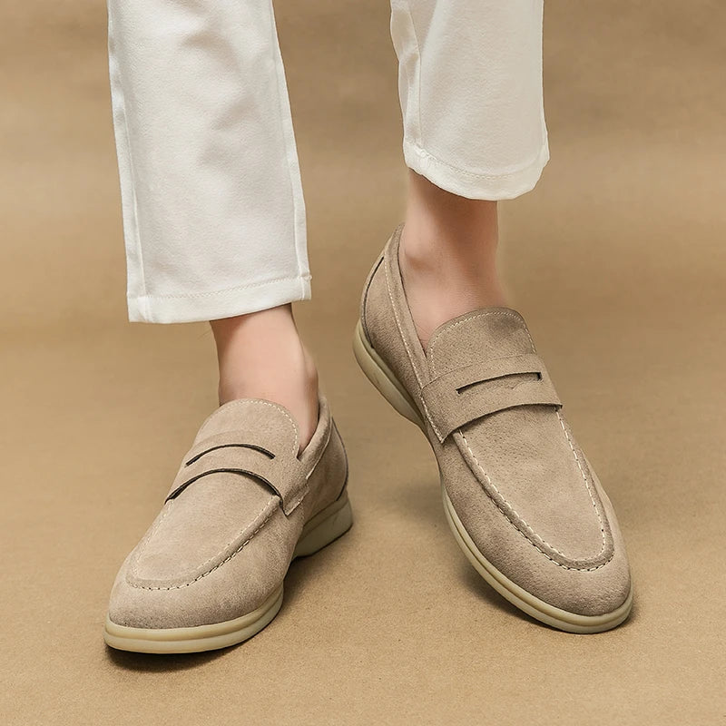 Leren Mocassino Schoenen Italiaanse Stijl