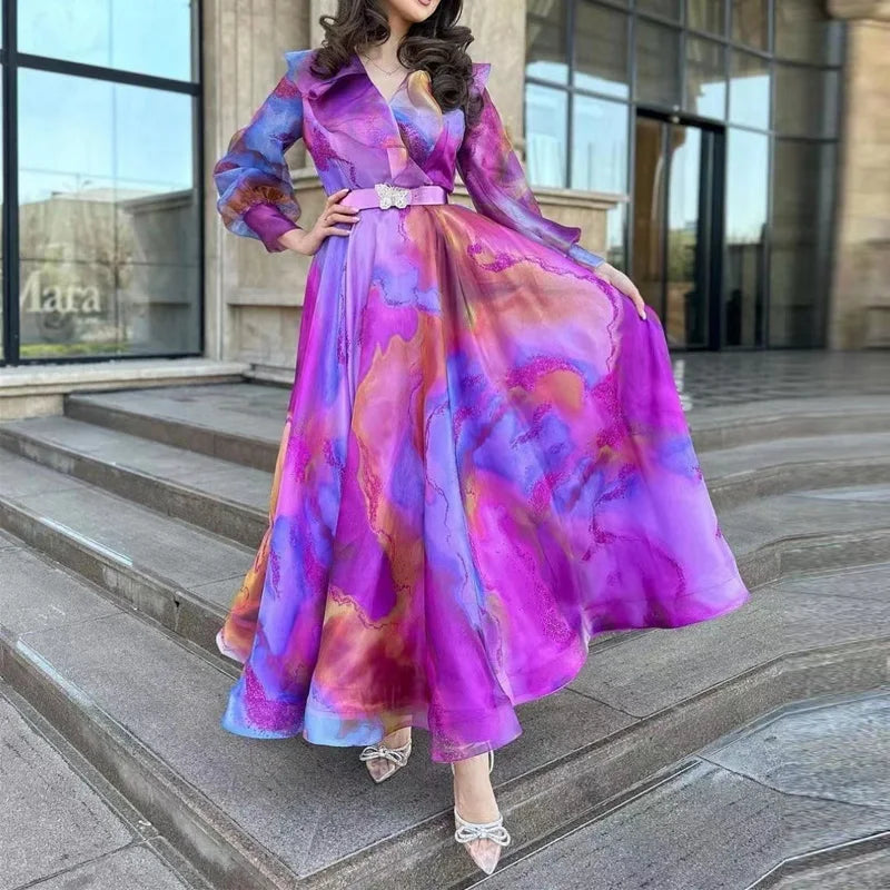 Jurk Maxi Zomerjurk met Bloemenprint Elegante Vrouwelijke Stijl - StudioMarella