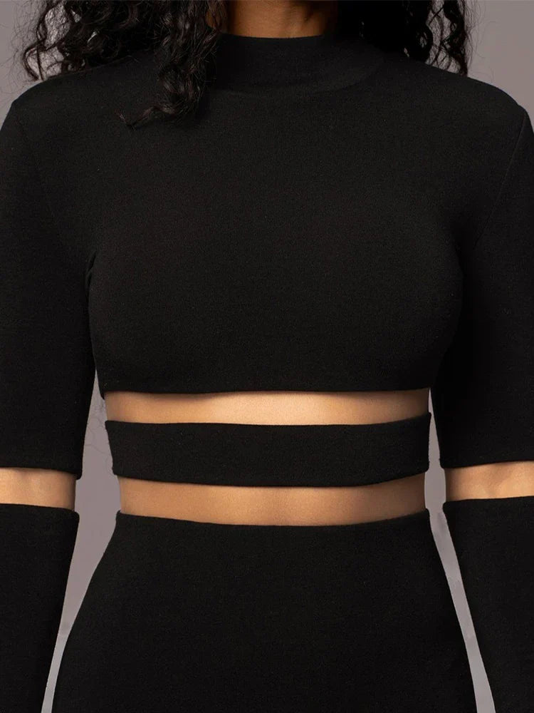 Elegante Middellange Jurk Zwart voor Vrouw
