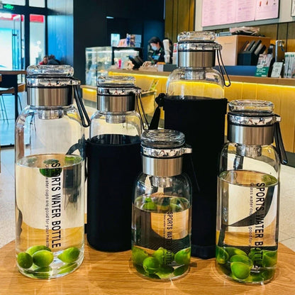 Grote Waterkan 2 Liter Transparant – Praktische Drinkfles voor Melk, Sap & Water