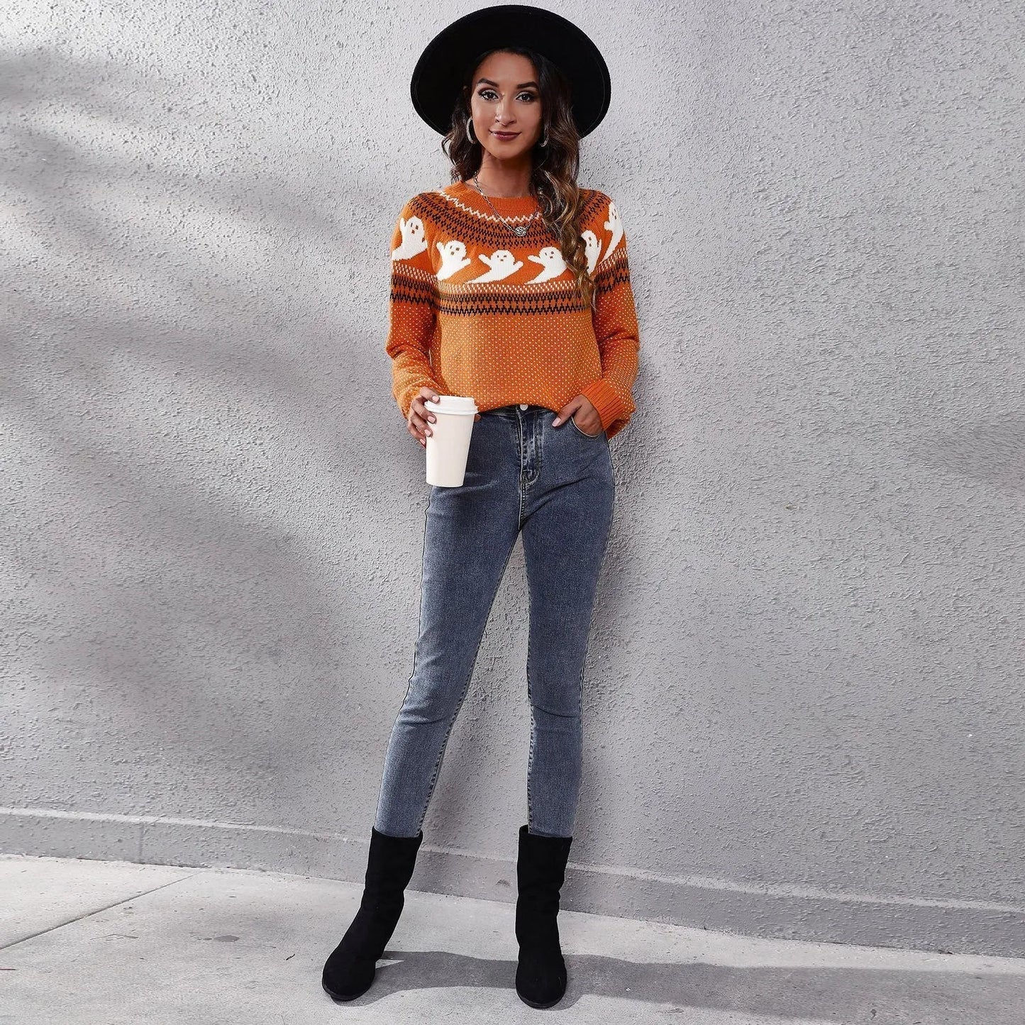 Halloween Trui voor Vrouwen SpookachtigVintage Look - StudioMarella