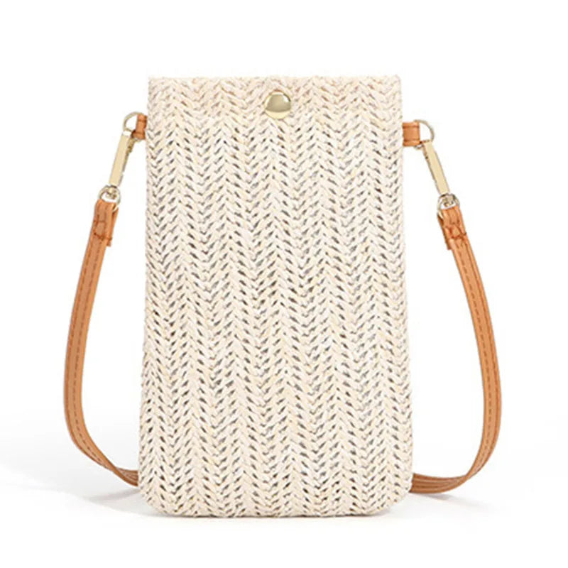 Stro Clutch Zomerse Handtas Mode Accessoire