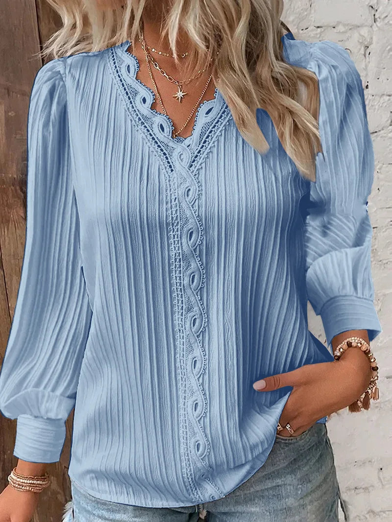 Dames Blouse Elegant Met Vrouwelijke Pasvorm