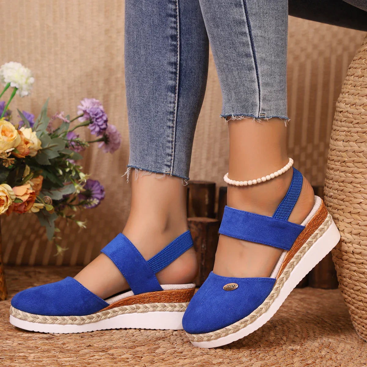 Bohemian Wedges Sandalen Hoge Hak