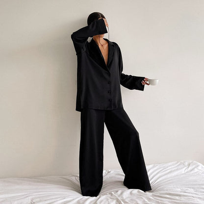 Dames Pyjama Set Satijn Zacht Luxe Slaapkleding