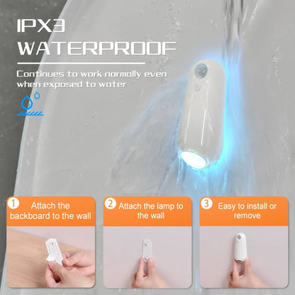 Toilet Nachtlampje Met Bewegingssensor RGB 7 Kleuren Oplaadbaar Waterdicht IPX3