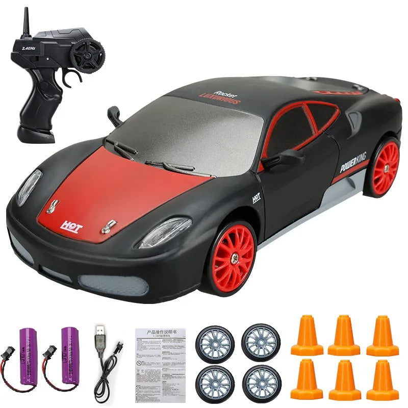 Minidrifter speelgoedauto RC-auto drift racer 2.4GHz afstandsbediening snelheid indoor outdoor kids jongens meisjes cadeau radiobestuurbare auto elektrisch voertuig