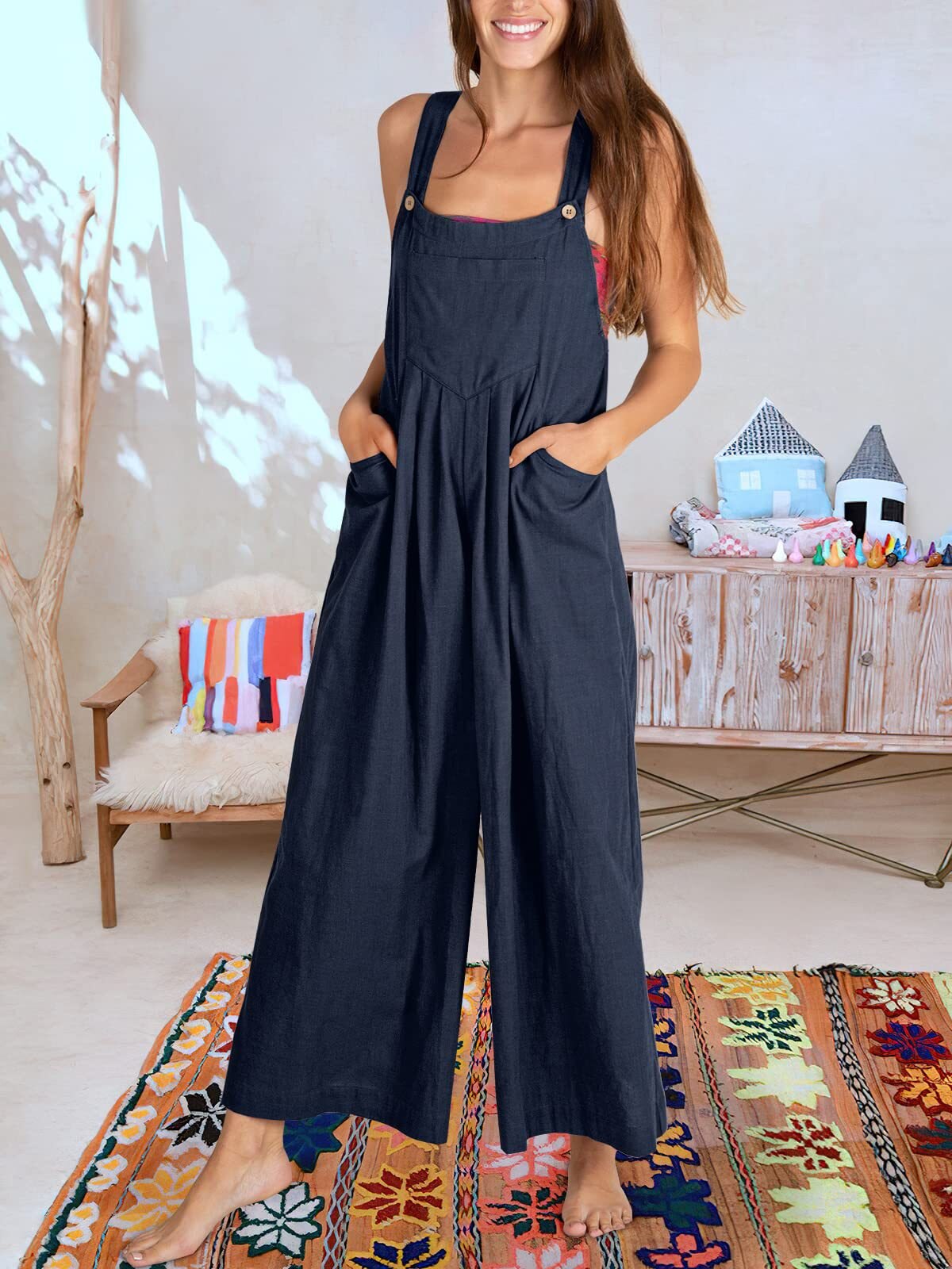Jumpsuit Zomerkleding Dames Mouwloos Comfortabel