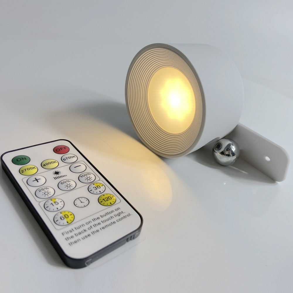 Draadloze Wandlamp met Afstandsbediening – Magnetisch Dimbaar Leeslampje voor Slaapkamer en Woonkamer