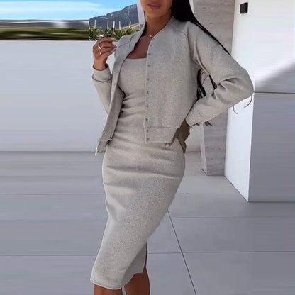 Dames Tweedelige Bodycon-set Nauwsluitend